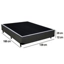 Ver imagem 5 de Cama Box Casal Sintético Sereneprime Cinza 138x188x40