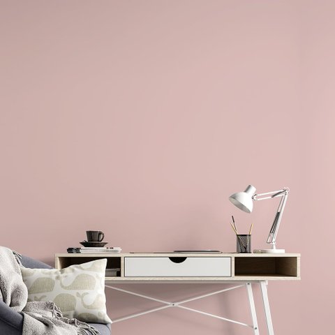 Papel de Parede Adesivo Liso Rosa Bebê Lavável Fosco 3m