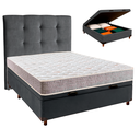 Ver imagem 1 de Kit Cama Box Bau + Cabeceira + Colchão Casal D23 - D23 - Inducol