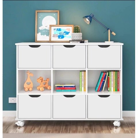 Nicho Organizador Branco com 6 Gavetas Brancas 1478 Qmovi