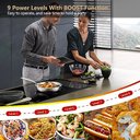 Ver imagem 5 de Cooktop Elétrico Amzchef 36" de Indução com 5 Bocas e 7400w (preto)