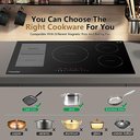 Ver imagem 6 de Cooktop Elétrico Amzchef 36" de Indução com 5 Bocas e 7400w (preto)