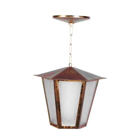 Pendente de aço Campinas sextavado 01 E27 20W L-3-C ouro velho Ideal