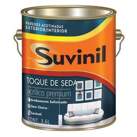 Tinta Acrilica Acetinado Toque De Seda Premium Branco 3,6lt - Suvinil