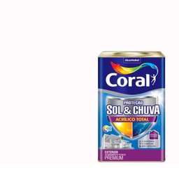 Tinta acrílico total fosca Sol Chuva branco 18L Coral - 1