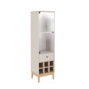 Ver imagem 1 de Paneleiro Luiza 700x2020x500 mm 2 Portas Colonial Cinza/Mel/Off White