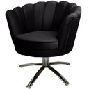 Ver imagem 2 de Kit Duas Poltronas Giratórias Pétalas Sued Premium Preto