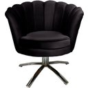 Ver imagem 3 de Kit Duas Poltronas Giratórias Pétalas Sued Premium Preto