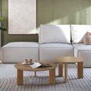 Ver imagem 5 de Mesa de Centro Orgânica Chanfrado Pé Madeira Complementos