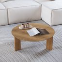Ver imagem 1 de Mesa de Centro Orgânica Chanfrado Pé Madeira Complementos