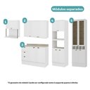 Ver imagem 7 de Cozinha Milla Smooth One 14 Portas 3 Gavetas MDF Branco Móveis Carraro