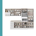 Ver imagem 6 de Cozinha Milla Smooth One 14 Portas 3 Gavetas MDF Branco Móveis Carraro