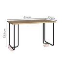 Ver imagem 3 de Mesa Escrivaninha Escritorio Versatil 135 Cm P1069 Oak Preto Pp Milani Store