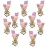 Kit 10 Banquetas Luma Base de Ferro Sued Rosa Bebê - D'classe Decor - 1