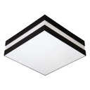 Ver imagem 1 de Plafon Quadrado para 2 Lâmpadas E27 20w Bilbão 26x26cm Preto Tualux