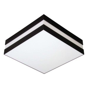 Plafon Quadrado para 2 Lâmpadas E27 20w Bilbão 26x26cm Preto Tualux