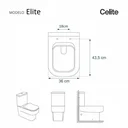 Ver imagem 3 de Assento Sanitário Poliéster Elite Branco para vaso Celite Com Ferragem Dourada