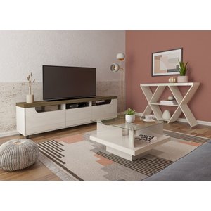 Conjunto Sala de Estar: Aparador + Rack + Mesa de Centro