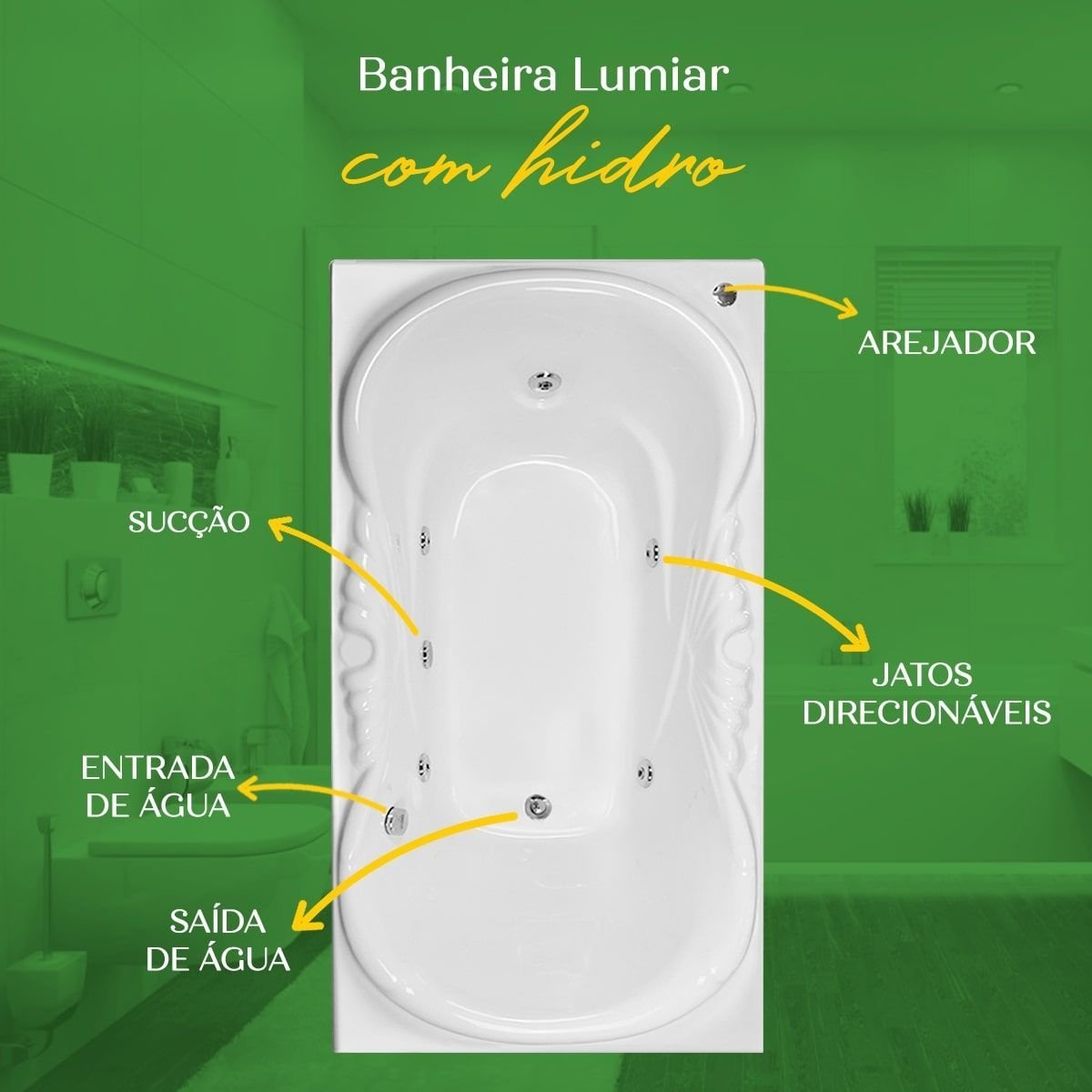 Banheira Retangular Nova Iguaçu Imersão - 4