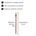 Ver imagem 3 de Kit 10 Peças Garfo Petisco Pequeno de Pau Madeira 16 cm