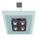 Ver imagem 1 de Pendente de alumínio Spacial quadrado 4 lâmpadas 100W Pantoja