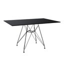 Ver imagem 1 de Mesa Eiffel Retangular 120x75 Tampo De Madeira Preto Com Base De Ferro Preto