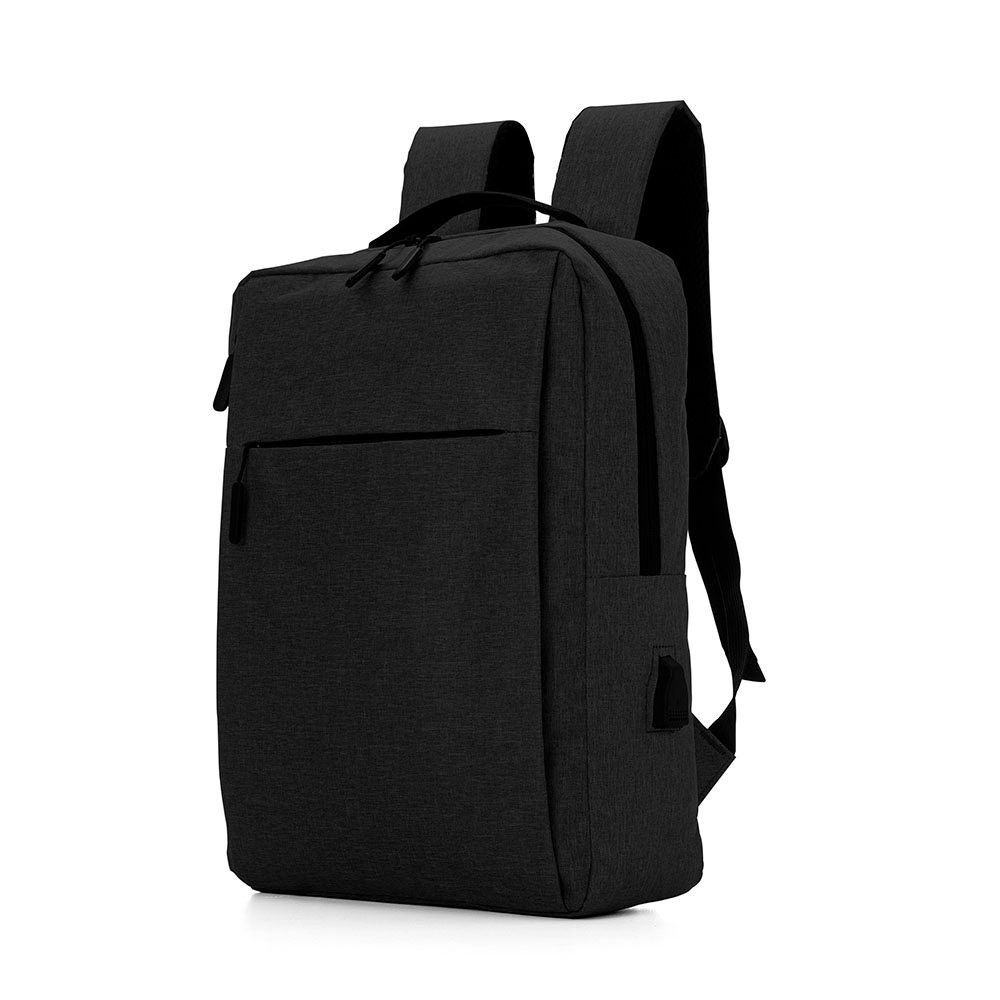 Mochila para Notebook em Poliéster com 2 Bolsos Frontais com Ziper- Brava - 3