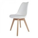 Ver imagem 2 de Kit C/ 6 Cadeiras Leda – Charles Eames, Saarinen Wood com Almofada Branca