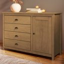 Ver imagem 2 de Cômoda Quarto 125cm 1 Porta 4 Gavetas Madeira Maciça Lazio Freijó F07 - Mpozenato
