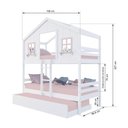 Ver imagem 3 de Treliche Casinha Dos Sonhos Madeira Maciça Branco/ Rosa Housin