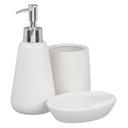 Ver imagem 1 de Kit Lavabo Banheiro Porta Sabonete Líquido Escova Pia / 903