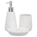 Ver imagem 4 de Kit Lavabo Banheiro Porta Sabonete Líquido Escova Pia / 903