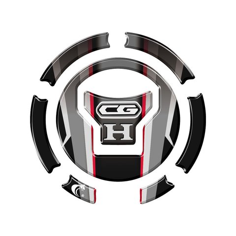 Adesivo Resinado Protetor Bocal Cg Titan / Fan / Start 160 +2018 Vermelho