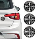 Ver imagem 2 de Adesivo Medalha São Bento Resinado 9x9cm 3 Unidades- Cromado