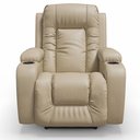 Ver imagem 2 de Poltrona do Papai Reclinável Elétrica Fixa com Massagem e Aquecimento em Corino Bege Premium