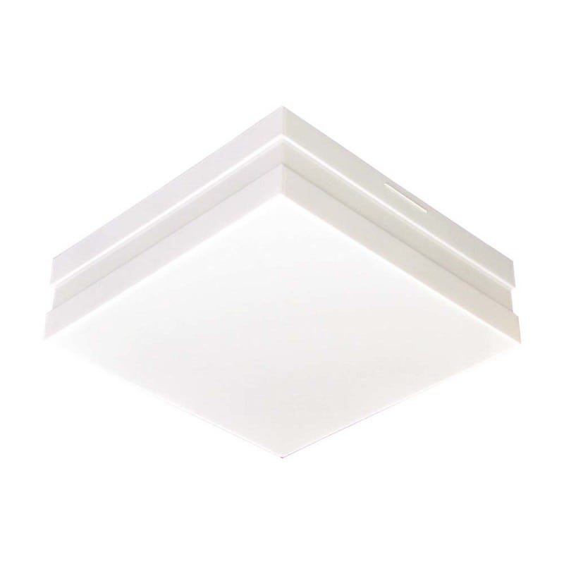 Plafon Quadrado para 2 Lâmpadas E27 20W Bilbão 26x26cm Branco Tualux