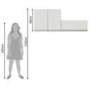 Ver imagem 5 de Conjunto Área Serviço 2 Armários Aéreos MDF Branco Madesa