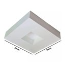 Ver imagem 2 de Plafon Quadrado para 2 Lâmpadas E27 Asturias 26x26cm Branco Tualux
