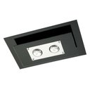 Ver imagem 1 de Plafon Retangular para 2 Lâmpadas E27 Spacial Pmr 136 100W Vidro Preto Pantoja