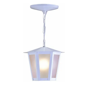 Pendente de aço Campinas pequeno para 1 lâmpada 20W branco Ideal