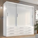 Ver imagem 1 de Guarda-Roupa Casal 3 Portas Correr 9 Gavetas Capri