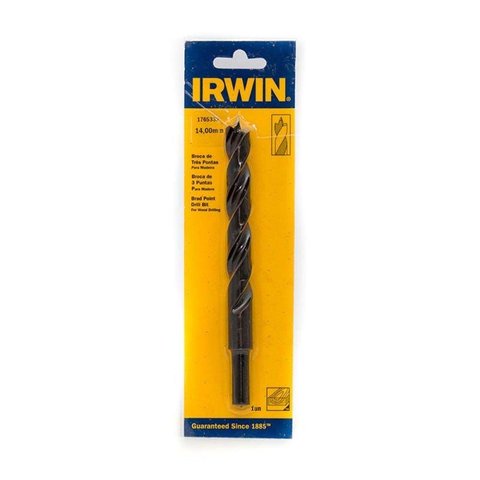 Broca 3 Pontas para Madeira de Aço Carbono 14x160mm 1765332 Irwin