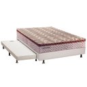 Ver imagem 1 de Cama Box c/Auxiliar Casal: Colchão Paropas MasterPocket Esplêndido Bordô + Base CRC Courano Branco(1