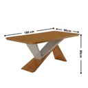 Ver imagem 4 de Mesa de Jantar Yasmin 180 Mdf Laminado e 6 Cadeiras Melissa Veludo Capuccino//off White