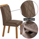 Ver imagem 6 de Mesa de Jantar Yasmin 180 Mdf Laminado e 6 Cadeiras Melissa Veludo Capuccino//off White