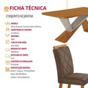 Ver imagem 5 de Mesa de Jantar Yasmin 180 Mdf Laminado e 6 Cadeiras Melissa Veludo Capuccino//off White
