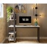 Mesa Escrivaninha Estudo Artemis Home Office com Prateleiras Cor Branco - 4
