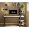 Mesa Escrivaninha Estudo Artemis Home Office com Prateleiras Cor Branco - 5