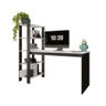 Mesa Escrivaninha Estudo Artemis Home Office com Prateleiras Cor Branco - 1