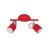 Spot de Sobrepor Flex para 2 Lâmpadas Trilho Redondo Vermelho Spot Line - 1